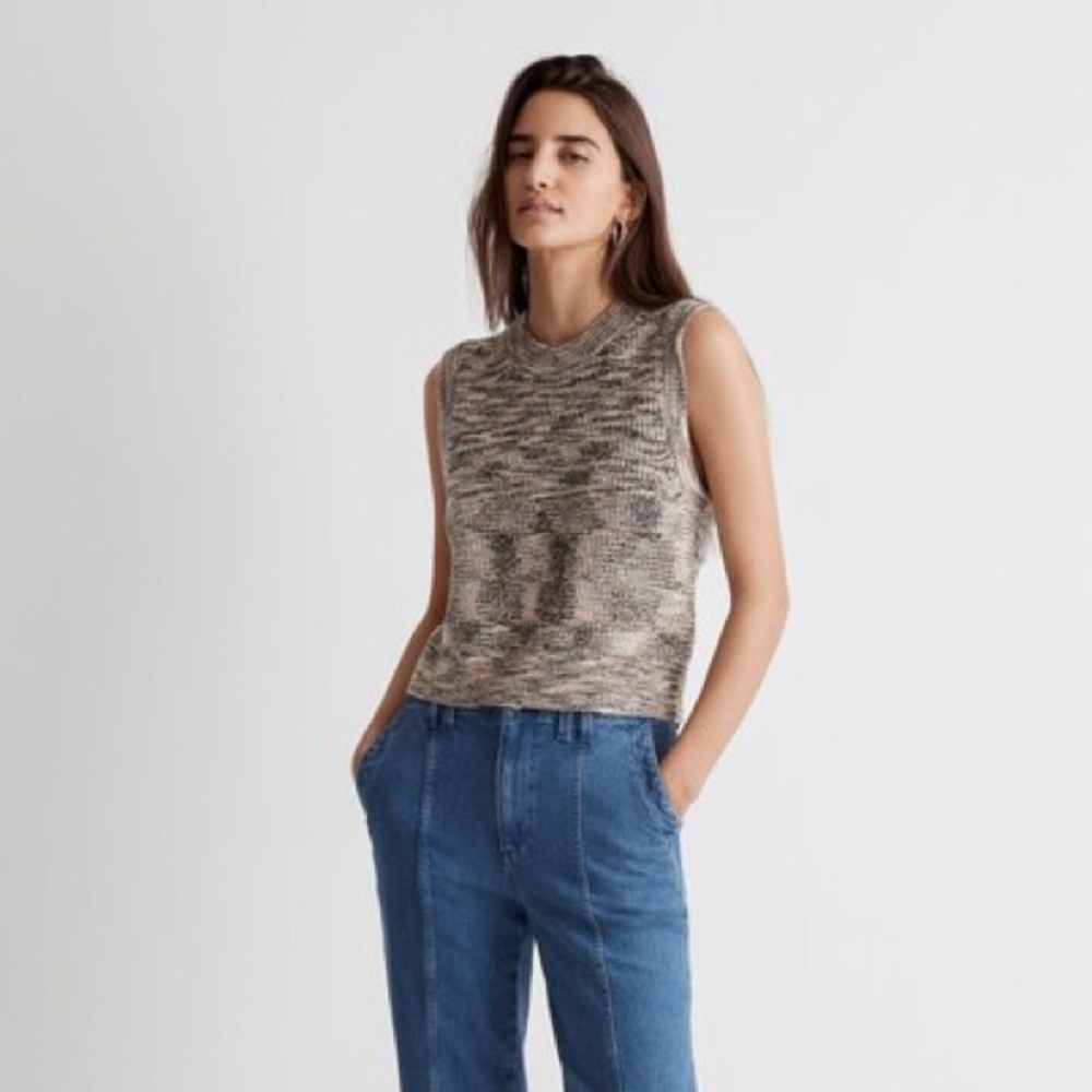Madewell Space Dyed Boulier Sweater Vest (Small)